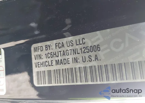 2022 Jeep Gladiator Altitude 4X4 from USA, damaged, VIN 1C6HJTAG7NL125006